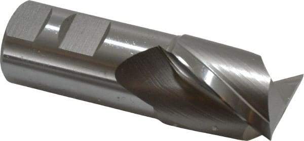 Hertel - 1-1/2", 1-5/8" LOC, 1-1/4" Shank Diam, 4-1/8" OAL, 2 Flute, Cobalt Square End Mill - Single End, Uncoated, Spiral Flute, 30° Helix, Centercutting, Right Hand Cut, Right Hand Flute - USA Tool & Supply