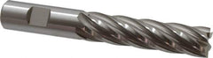 Hertel - 3/4", 3" LOC, 3/4" Shank Diam, 5-1/4" OAL, 6 Flute, Cobalt Square End Mill - Single End, Uncoated, Spiral Flute, 30° Helix, Centercutting, Right Hand Cut, Right Hand Flute - USA Tool & Supply