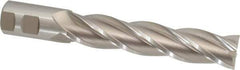 Hertel - 1-1/4", 6" LOC, 1-1/4" Shank Diam, 8-1/2" OAL, 4 Flute, Cobalt Square End Mill - Single End, Uncoated, Spiral Flute, 30° Helix, Centercutting, Right Hand Cut, Right Hand Flute - USA Tool & Supply