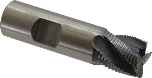 Hertel - 3/4" Diam, Fine Pitch, 3/4" LOC, 4 Flute Cobalt Roughing Square End Mill - TiCN Finish, 2-7/8" OAL, 3/4" Shank Diam, Single End, Centercutting, 30° Helix - USA Tool & Supply