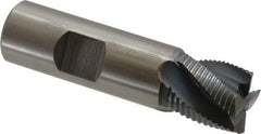Hertel - 3/4" Diam, Fine Pitch, 3/4" LOC, 4 Flute Cobalt Roughing Square End Mill - TiCN Finish, 2-7/8" OAL, 3/4" Shank Diam, Single End, Centercutting, 30° Helix - USA Tool & Supply