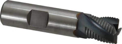 Hertel - 5/8" Diam, Fine Pitch, 5/8" LOC, 4 Flute Cobalt Roughing Square End Mill - TiCN Finish, 2-3/4" OAL, 5/8" Shank Diam, Single End, Centercutting, 30° Helix - USA Tool & Supply