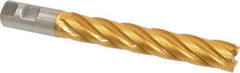 Hertel - 1" Diam, Fine Pitch, 6" LOC, 5 Flute Cobalt Roughing Square End Mill - TiN Finish, 8-1/2" OAL, 1" Shank Diam, Single End, 30° Helix - USA Tool & Supply