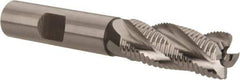 Hertel - 9/16" Diam, Fine Pitch, 1-3/8" LOC, 4 Flute Cobalt Roughing Square End Mill - Uncoated, 3-3/8" OAL, 1/2" Shank Diam, Single End, 30° Helix - USA Tool & Supply