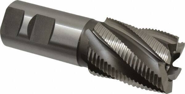 Hertel - 1-1/2" Diam, Fine Pitch, 2" LOC, 6 Flute Cobalt Roughing Square End Mill - Uncoated, 4-1/2" OAL, 1-1/4" Shank Diam, Single End, 30° Helix - USA Tool & Supply