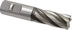 Hertel - 7/8" Diam, Fine Pitch, 1-7/8" LOC, 5 Flute Cobalt Roughing Square End Mill - Uncoated, 4-1/8" OAL, 7/8" Shank Diam, Single End, Centercutting, 30° Helix - USA Tool & Supply