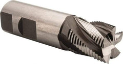 Hertel - 1" Diam, Fine Pitch, 1" LOC, 5 Flute Cobalt Roughing Square End Mill - Uncoated, 3-1/2" OAL, 1" Shank Diam, Single End, Centercutting, 30° Helix - USA Tool & Supply
