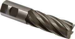 Hertel - 1-1/4" Diam, Fine Pitch, 3" LOC, 6 Flute Cobalt Roughing Square End Mill - Uncoated, 5-1/2" OAL, 1-1/4" Shank Diam, Single End, Centercutting, 30° Helix - USA Tool & Supply