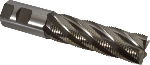 Hertel - 1-1/4" Diam, Fine Pitch, 4" LOC, 6 Flute Cobalt Roughing Square End Mill - Uncoated, 6-1/2" OAL, 1-1/4" Shank Diam, Single End, Centercutting, 30° Helix - USA Tool & Supply