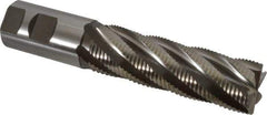 Hertel - 1-1/4" Diam, Fine Pitch, 4" LOC, 6 Flute Cobalt Roughing Square End Mill - Uncoated, 6-1/2" OAL, 1-1/4" Shank Diam, Single End, Centercutting, 30° Helix - USA Tool & Supply