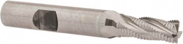 Hertel - 8mm Diam, Fine Pitch, 19mm LOC, 4 Flute Cobalt Roughing Square End Mill - Uncoated, 69mm OAL, 10mm Shank Diam, Single End, Centercutting, 30° Helix - USA Tool & Supply