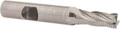 Hertel - 8mm Diam, Fine Pitch, 19mm LOC, 4 Flute Cobalt Roughing Square End Mill - Uncoated, 69mm OAL, 10mm Shank Diam, Single End, Centercutting, 30° Helix - USA Tool & Supply