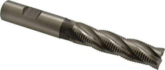 Hertel - 16mm Diam, Fine Pitch, 63mm LOC, 4 Flute Cobalt Roughing Square End Mill - Uncoated, 123mm OAL, 16mm Shank Diam, Single End, Centercutting, 30° Helix - USA Tool & Supply