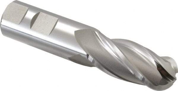 Hertel - 7/8" Diam, 1-7/8" LOC, 4 Flute High Speed Steel Ball End Mill - Uncoated, Single End, 4-1/8" OAL, 7/8" Shank Diam, Spiral Flute - USA Tool & Supply