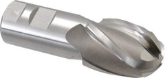 Hertel - 1-1/2" Diam, 2" LOC, 4 Flute High Speed Steel Ball End Mill - Uncoated, Single End, 4-1/2" OAL, 1-1/4" Shank Diam, Spiral Flute - USA Tool & Supply