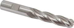Hertel - 5/8" Diam, 2-1/2" LOC, 4 Flute High Speed Steel Ball End Mill - Uncoated, Single End, 4-5/8" OAL, 5/8" Shank Diam, Spiral Flute - USA Tool & Supply