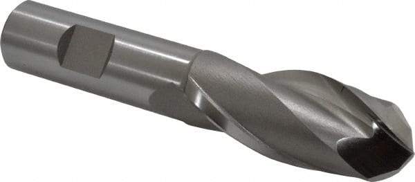 Hertel - 15/16" Diam, 2-1/4" LOC, 2 Flute High Speed Steel Ball End Mill - Uncoated, Single End, 4-1/2" OAL, 3/4" Shank Diam, Spiral Flute - USA Tool & Supply