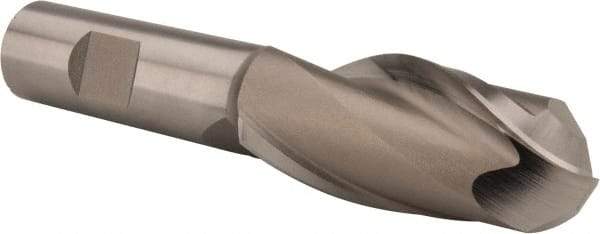 Hertel - 1" Diam, 2-1/4" LOC, 2 Flute High Speed Steel Ball End Mill - Uncoated, Single End, 4-9/16" OAL, 3/4" Shank Diam, Spiral Flute - USA Tool & Supply