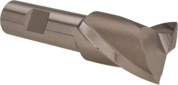 Hertel - 1-3/16", 1-5/8" LOC, 3/4" Shank Diam, 3-7/8" OAL, 2 Flute, High Speed Steel Square End Mill - Single End, Uncoated, Spiral Flute, 30° Helix, Centercutting, Right Hand Cut, Right Hand Flute - USA Tool & Supply