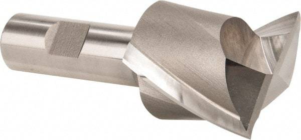Hertel - 1-3/4", 1-5/8" LOC, 3/4" Shank Diam, 3-7/8" OAL, 2 Flute, High Speed Steel Square End Mill - Single End, Uncoated, Spiral Flute, 30° Helix, Centercutting, Right Hand Cut, Right Hand Flute - USA Tool & Supply