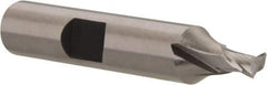Hertel - 3/16", 3/16" LOC, 3/8" Shank Diam, 2-1/16" OAL, 2 Flute, Cobalt Square End Mill - Single End, Uncoated, Spiral Flute, 30° Helix, Centercutting, Right Hand Cut, Right Hand Flute - USA Tool & Supply
