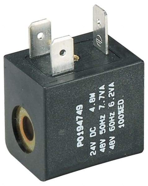 Parker - 12 DC Volt, Class F, Solenoid Coil - 5.5 Watt, IP 65 Enclosure, Use with Parker B Series Viking Valve - USA Tool & Supply
