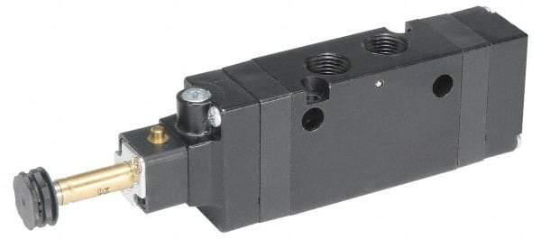 Parker - 3/8" NPT Port, Single Solenoid, 3 Way, Valveless Coil, Aluminum Solenoid Valve - Normally Closed, 145 Max PSI, Buna-N Seal - USA Tool & Supply
