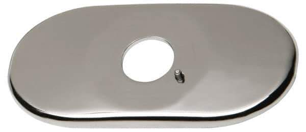 Chicago Faucets - Faucet Replacement 4" Cover Plate - Polished Chrome, Use with HyTronic IR Faucets - USA Tool & Supply