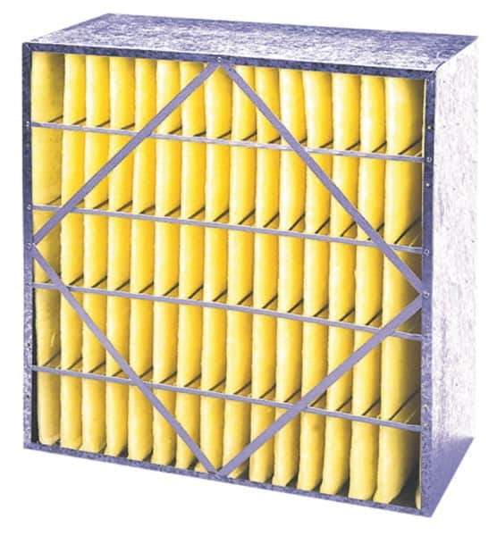 PrecisionAire - 12" Noml Height x 24" Noml Width x 12" Noml Depth, 65% Capture Efficiency, Rigid Box Air Filter - MERV 11, Fiberglass, Integrated Corrosion-Resistant Steel Frame, 1,000 CFM, For Universal Holding Frames - USA Tool & Supply