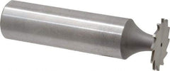 Whitney Tool Co. - 5/8" Diam x 1/32" Face Width, Cobalt, 12 Teeth, Shank Connection Woodruff Keyseat Cutter - Uncoated, 2-1/32" OAL x 1/2" Shank, Straight Teeth - USA Tool & Supply