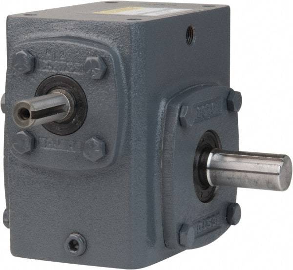 Boston Gear - 1.54 Centerline Distance, 10:1, 175 RPM Output, 1.2 Input Horsepower, 397 Lbs. Max Torque, Speed Reducer - Part No. 715-10-J, 5/8" Shaft Diam, Single Shaft Right, 3.44" High - USA Tool & Supply