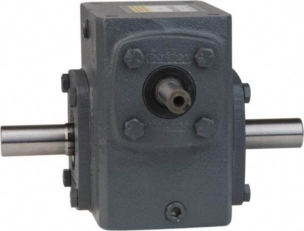 Boston Gear - 6 Centerline Distance, 40:1, 44 RPM Output, 9.56 Input Horsepower, 11,197 Lbs. Max Torque, Speed Reducer - Part No. 760-40-H, 1-1/2" Shaft Diam, Double Shaft Left & Right, 12-1/2" High - USA Tool & Supply