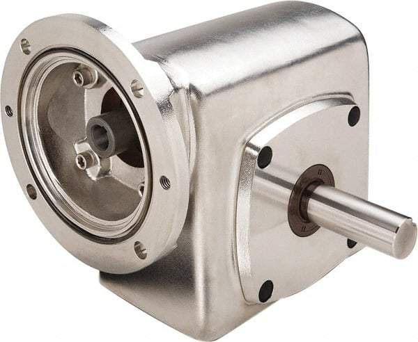 Boston Gear - 2.06 Centerline Distance, 60:1, 29 RPM Output, 0.55 Input Horsepower, 826 Lbs. Max Torque, Speed Reducer - Part No. SSF72160KB5JS, Single Shaft Right, 5/8" Bore, 4.34" High, 56C NEMA - USA Tool & Supply