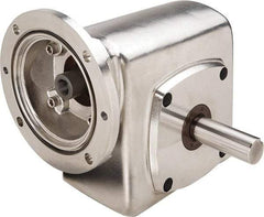 Boston Gear - 2.06 Centerline Distance, 30:1, 58 RPM Output, 0.99 Input Horsepower, 871 Lbs. Max Torque, Speed Reducer - Part No. SSF72130KB5JS, Single Shaft Right, 5/8" Bore, 4.34" High, 56C NEMA - USA Tool & Supply