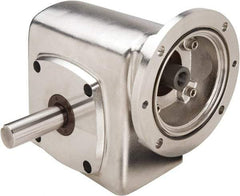 Boston Gear - 1-3/4 Centerline Distance, 50:1, 35 RPM Output, 0.44 Input Horsepower, 573 Lbs. Max Torque, Speed Reducer - Part No. SSF71850KB5GS, Single Shaft Left, 5/8" Bore, 3.81" High, 56C NEMA - USA Tool & Supply