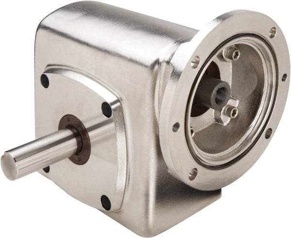 Boston Gear - 1-3/4 Centerline Distance, 10:1, 175 RPM Output, 1.61 Input Horsepower, 536 Lbs. Max Torque, Speed Reducer - Part No. SSF71810KB5GS, Single Shaft Left, 5/8" Bore, 3.81" High, 56C NEMA - USA Tool & Supply