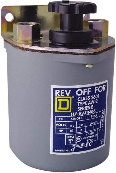 Square D - 250 VDC, 600 VAC Input Volt, Reversing, Drum Switch - CSA, RoHS Compliant, UL Listed - USA Tool & Supply