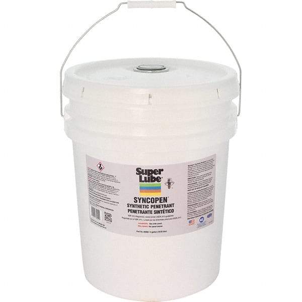 Synco Chemical - 5 Gal Pail Synthetic Penetrant - Translucent Brown, -10°F to 180°F, Food Grade - USA Tool & Supply