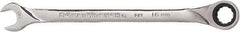 GearWrench - 16mm 12 Point Combination Wrench - 10.24" OAL, Steel, Full Polish Finish - USA Tool & Supply