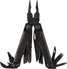 Leatherman - 21 Piece, Multi-Tool Set - Stainless Steel, 7" OAL, 4-3/8" Closed Length - USA Tool & Supply