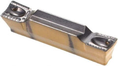 Iscar - 3002HGPL Grade IC808, 3mm Cutting Width Carbide Grooving Insert - 1.8mm Max Depth of Cut, Left Hand, 0.2mm Corner Radius, TiAlN Finish - USA Tool & Supply