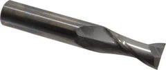 Niagara Cutter - 9/16", 1-1/8" LOC, 9/16" Shank Diam, 3-1/2" OAL, 2 Flute, Solid Carbide Square End Mill - Single End, Uncoated, Spiral Flute, 30° Helix, Centercutting, Right Hand Cut, Right Hand Flute, Series C230 - USA Tool & Supply
