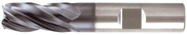 Niagara Cutter - 1", 4 Flute, Single End, Solid Carbide, 0.03" Corner Radius End Mill - 5" OAL, Right Hand Flute, 2" LOC, Right Hand Cut - USA Tool & Supply