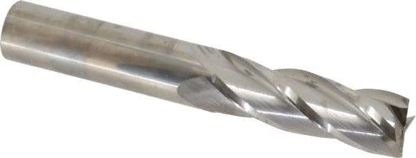 Niagara Cutter - 3/4", 2-1/4" LOC, 3/4" Shank Diam, 5" OAL, 4 Flute, Solid Carbide Square End Mill - Single End, Uncoated, Spiral Flute, 30° Helix, Centercutting, Right Hand Cut, Right Hand Flute, Series C430 - USA Tool & Supply