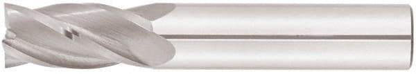 Niagara Cutter - 3/8", 1" LOC, 3/8" Shank Diam, 3" OAL, 4 Flute, Solid Carbide Square End Mill - Single End, TiAlN Finish, Spiral Flute, 30° Helix, Centercutting, Right Hand Cut, Right Hand Flute - USA Tool & Supply
