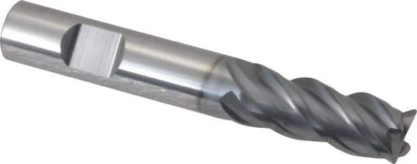 Niagara Cutter - 3/8", 4 Flute, Single End, Solid Carbide, 0.02" Corner Radius End Mill - 2-1/2" OAL, Right Hand Flute, 7/8" LOC, Right Hand Cut - USA Tool & Supply