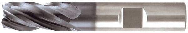 Niagara Cutter - 1", 4 Flute, Single End, Solid Carbide, 0.03" Corner Radius End Mill - 5" OAL, Right Hand Flute, 2" LOC, Right Hand Cut - USA Tool & Supply