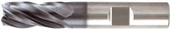 Niagara Cutter - 1", 4 Flute, Single End, Solid Carbide, 0.03" Corner Radius End Mill - 5" OAL, Right Hand Flute, 2" LOC, Right Hand Cut - USA Tool & Supply