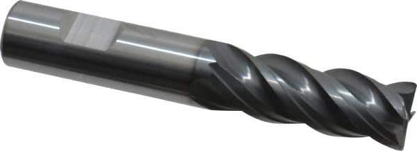 Niagara Cutter - 1/2", 4 Flutes, Single End, Solid Carbide 0.03" Corner Radius End Mill - 3" OAL, Variable Helix Angle, Right Hand Flute, 1-1/4" Length of Cut, Right Hand Cut, Centercutting - USA Tool & Supply