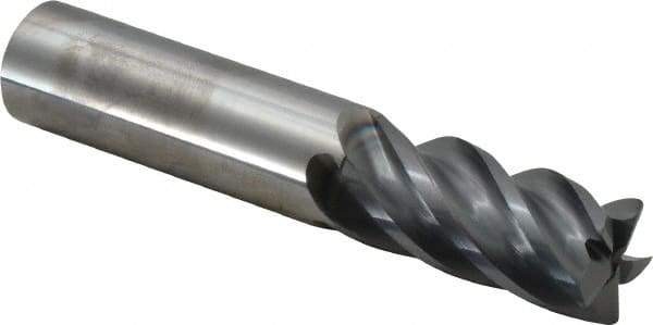Niagara Cutter - 3/4", 5 Flute, Single End, Solid Carbide, 0.03" Corner Radius End Mill - 4" OAL, 40° Helix, Right Hand Flute, 1-1/2" LOC, Right Hand Cut - USA Tool & Supply
